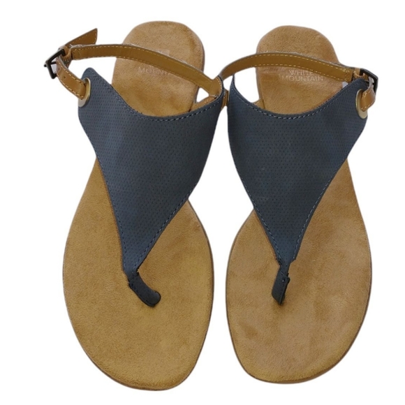White Mountain Shoes - White Mountain London Sandals Size 10 Navy Blue